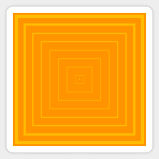 Bullseye Pattern no.6 Alternating Orange and Yellow Lines Magnet